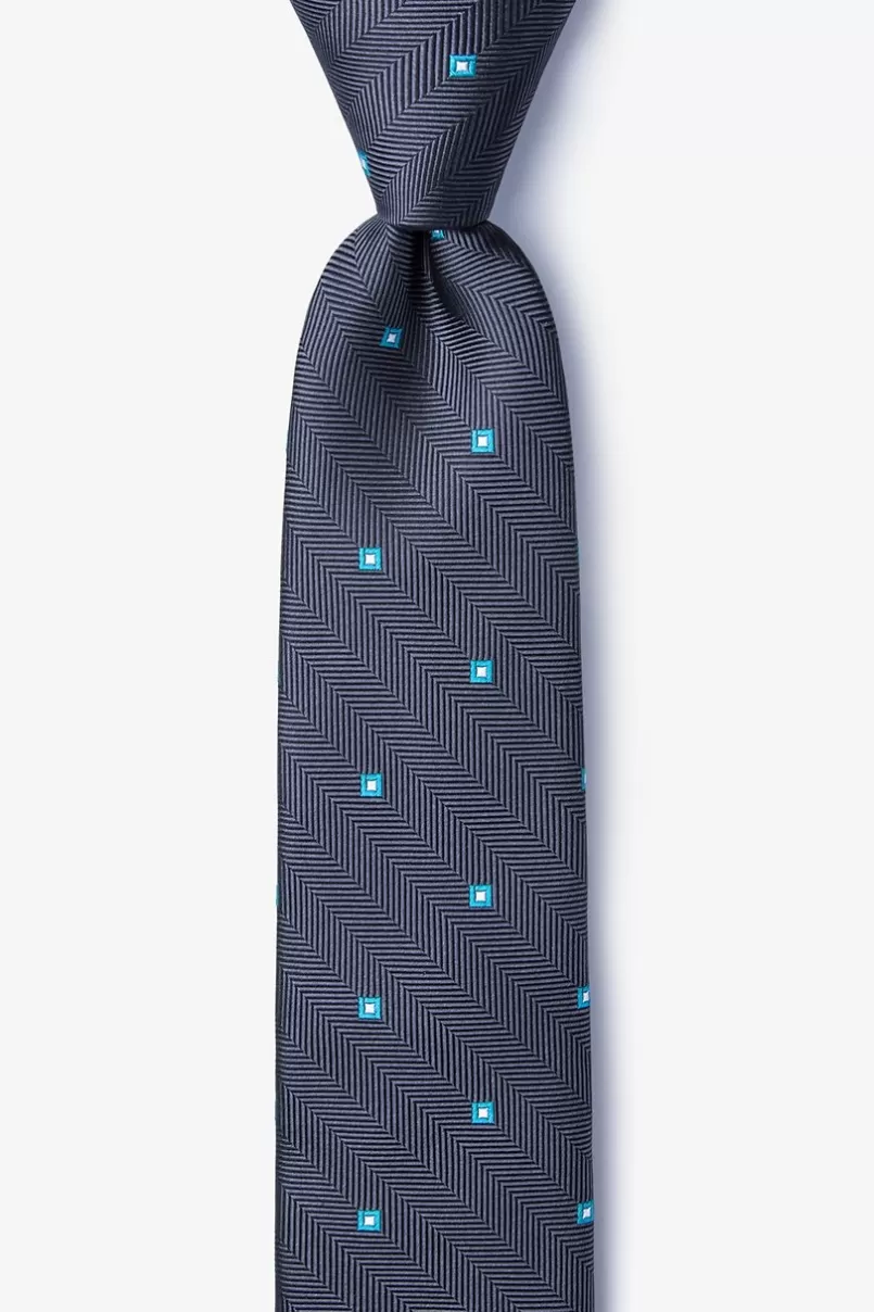Ties Wooley Skinny Tie Gray Discount