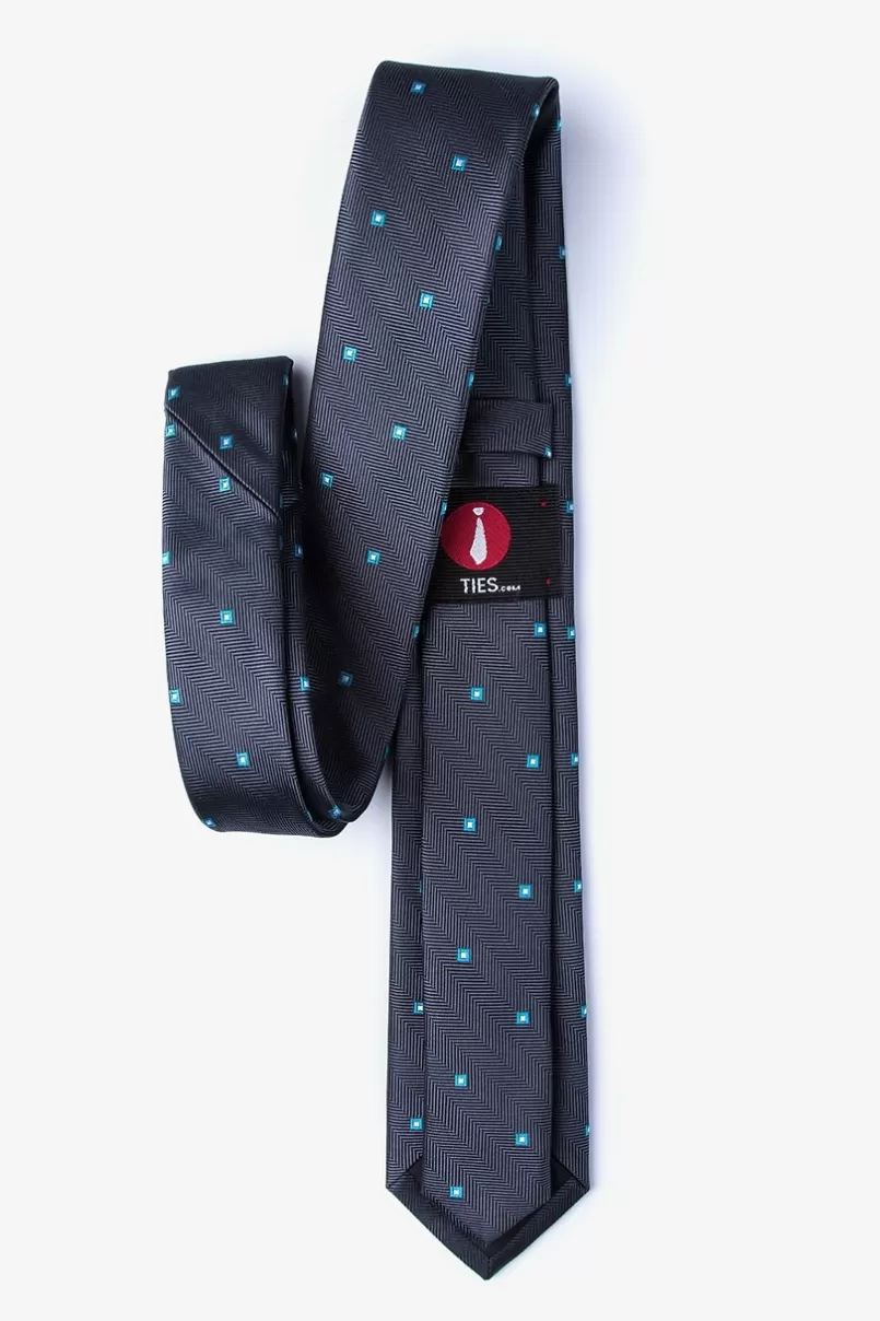 Ties Wooley Skinny Tie Gray Discount