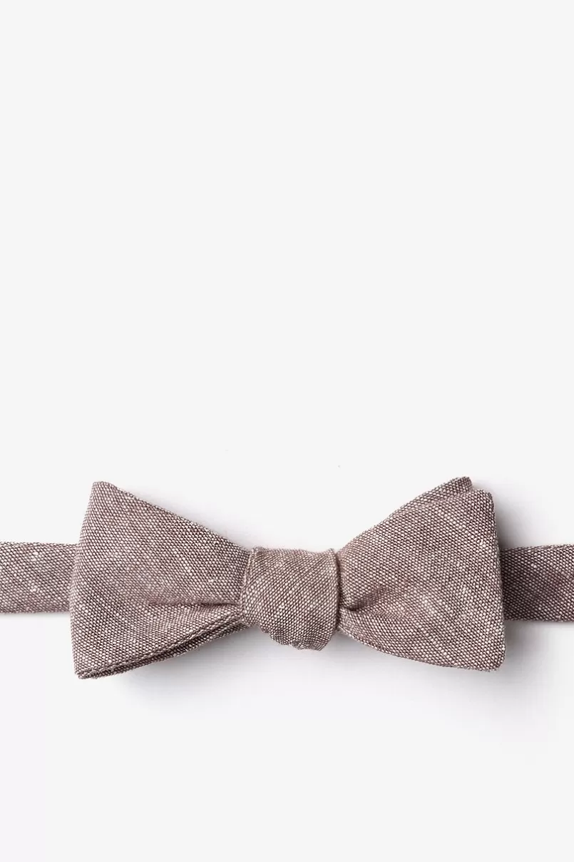 Ties Wortham Skinny Bow Tie Brown Best Sale