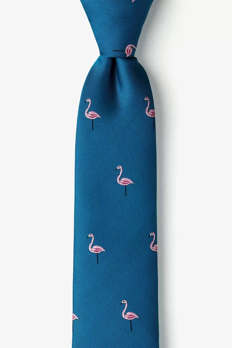 Ties Yard Birds Teal Skinny Tie Cheap