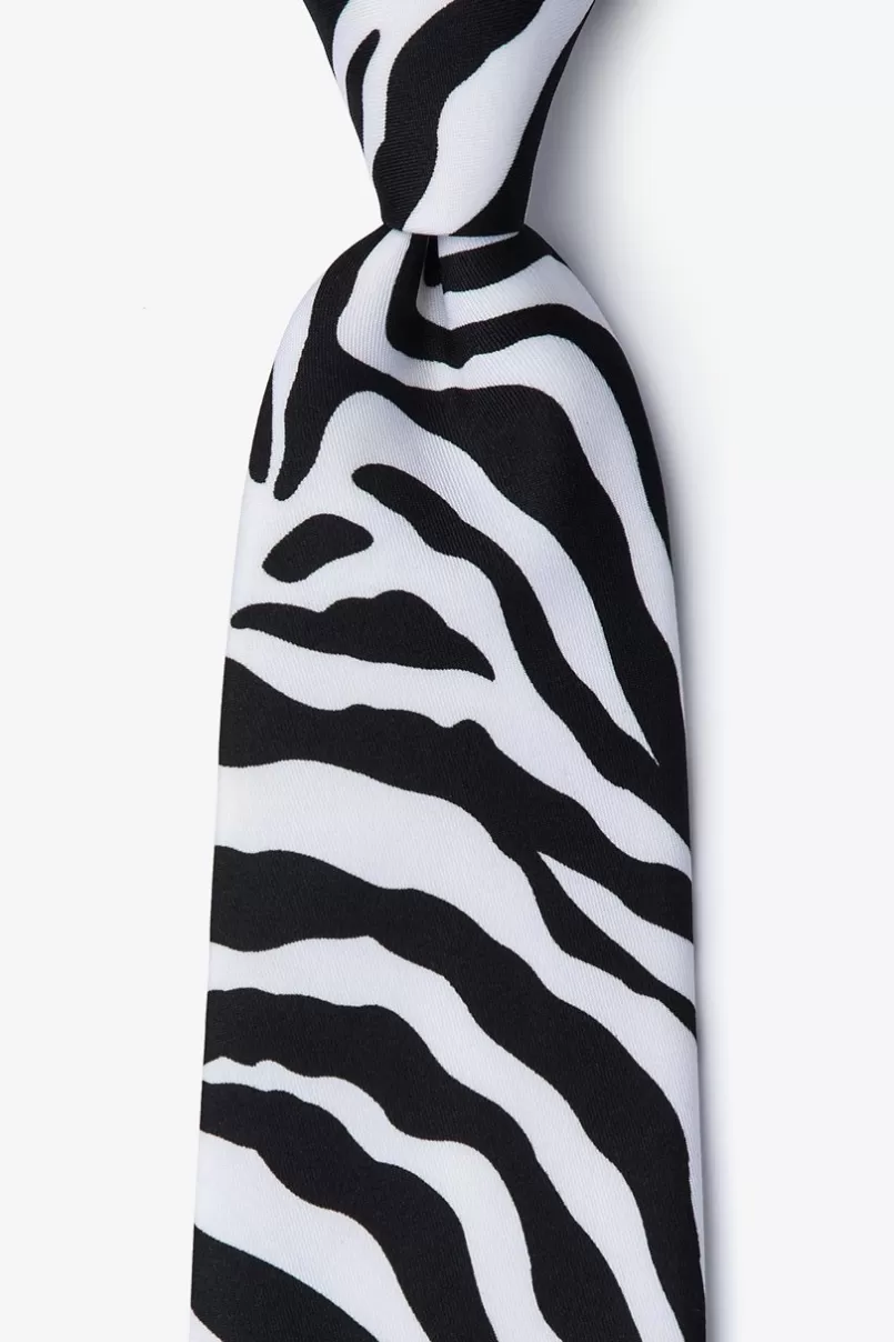 Ties Zebra Animal Print Black Tie Best Sale