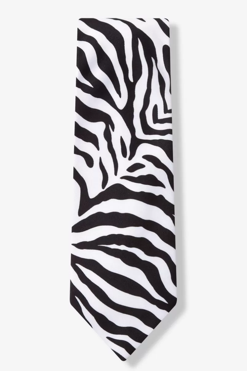 Ties Zebra Animal Print Black Tie Best Sale