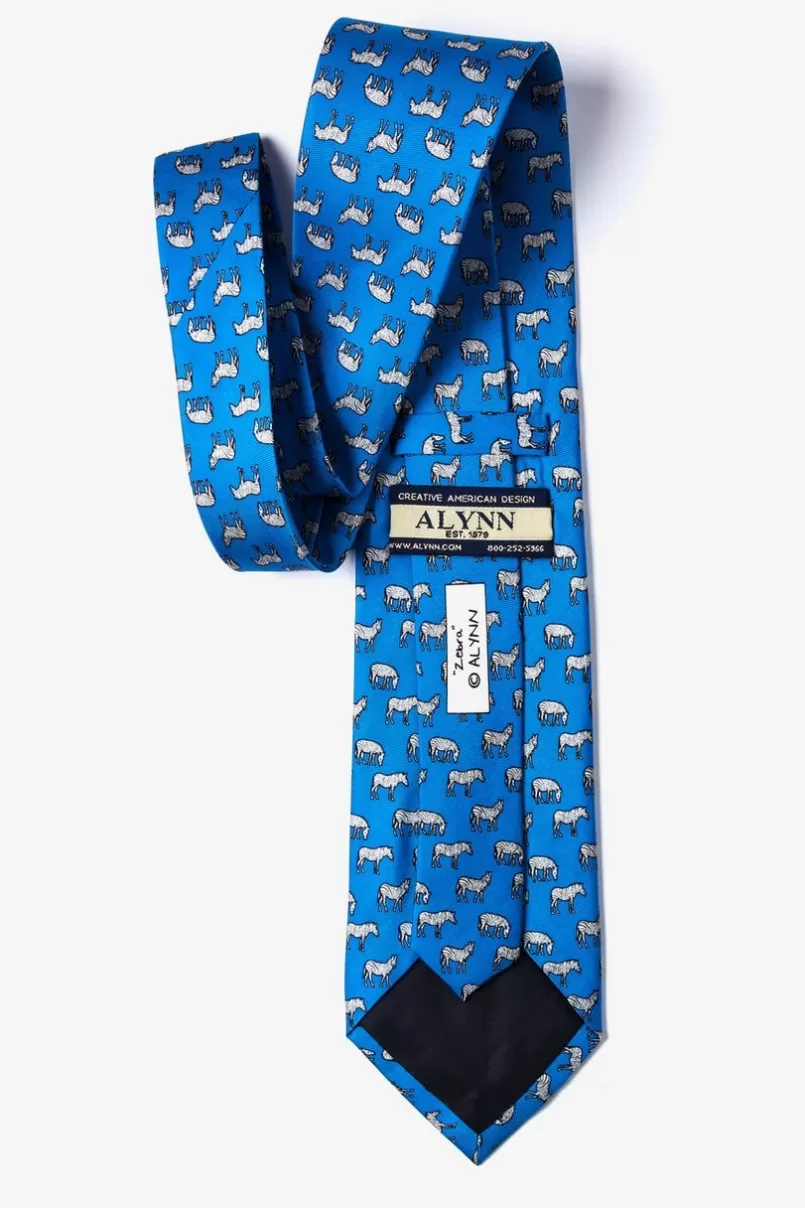 Ties Zebra Blue Tie Fashion