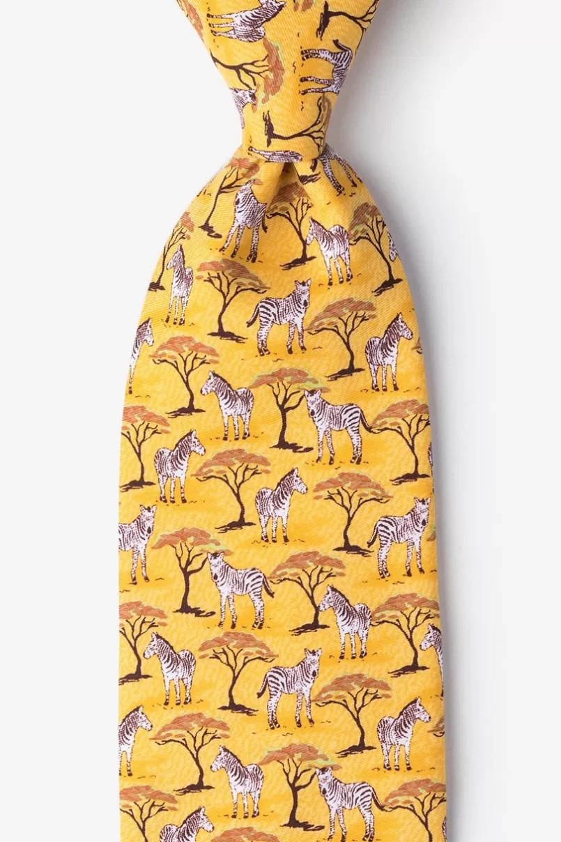Ties Zebra Yellow Tie Online