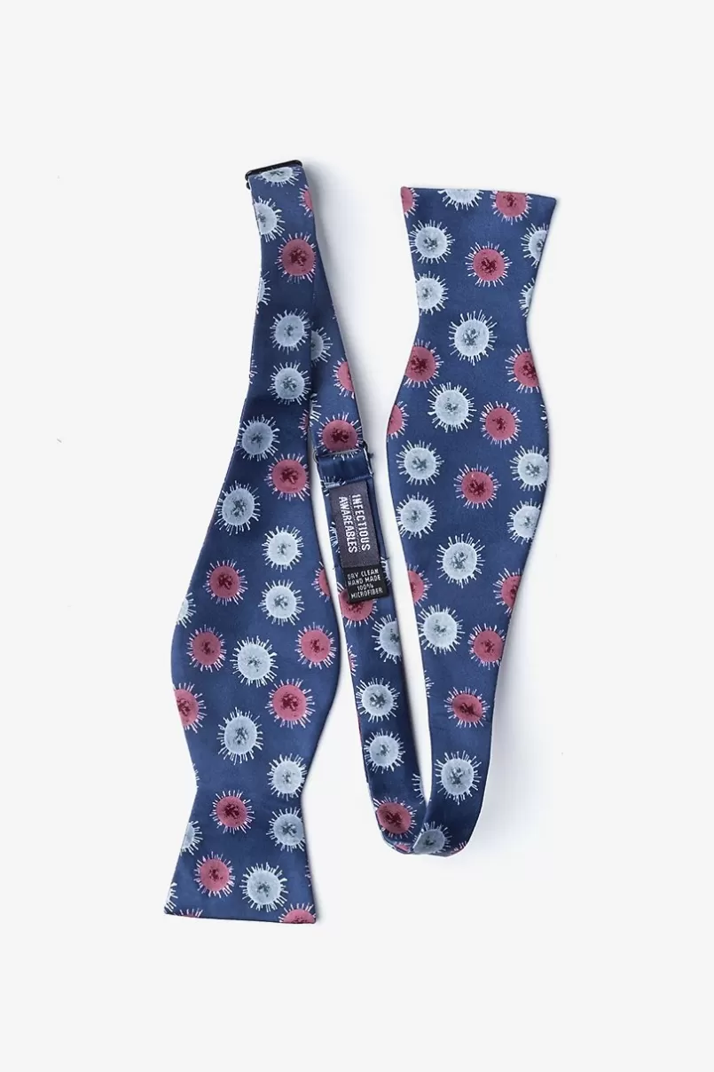 Ties Zika Virus Blue Self-Tie Bow Tie Fashion