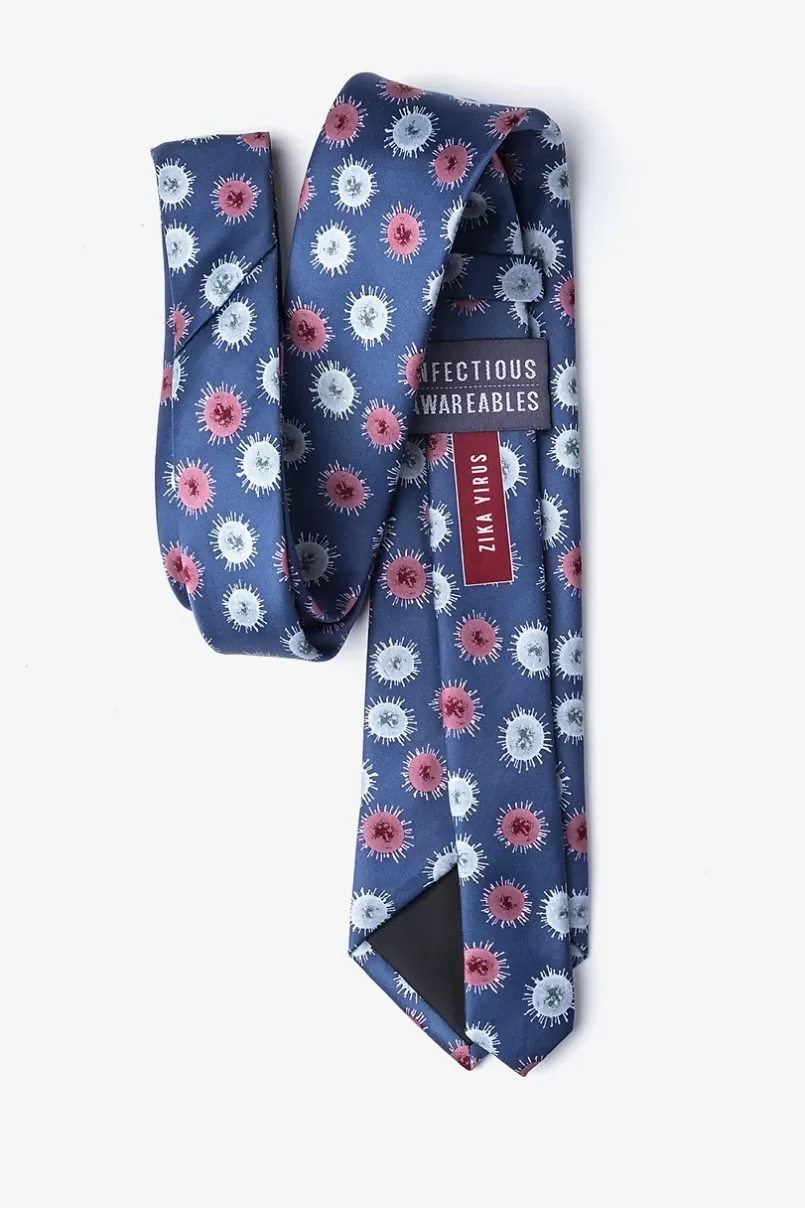 Ties Zika Virus Blue Tie Clearance